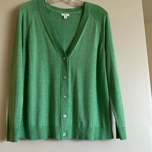 J.Jill cotton V neck button down cardigan